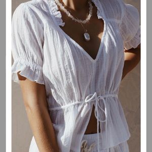 Maurie & Eve white cotton ‘Luba’ top